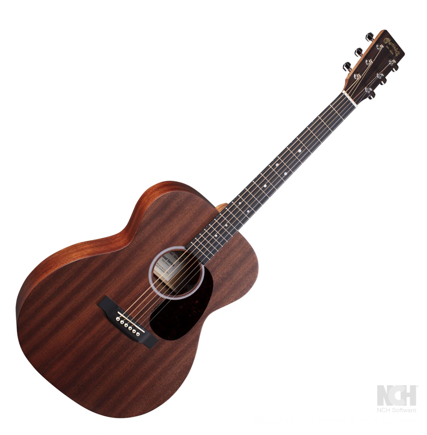 Martin 000-10E Road Series Electro Acoustic Guitar, Sapele Top/Sapele B&S
