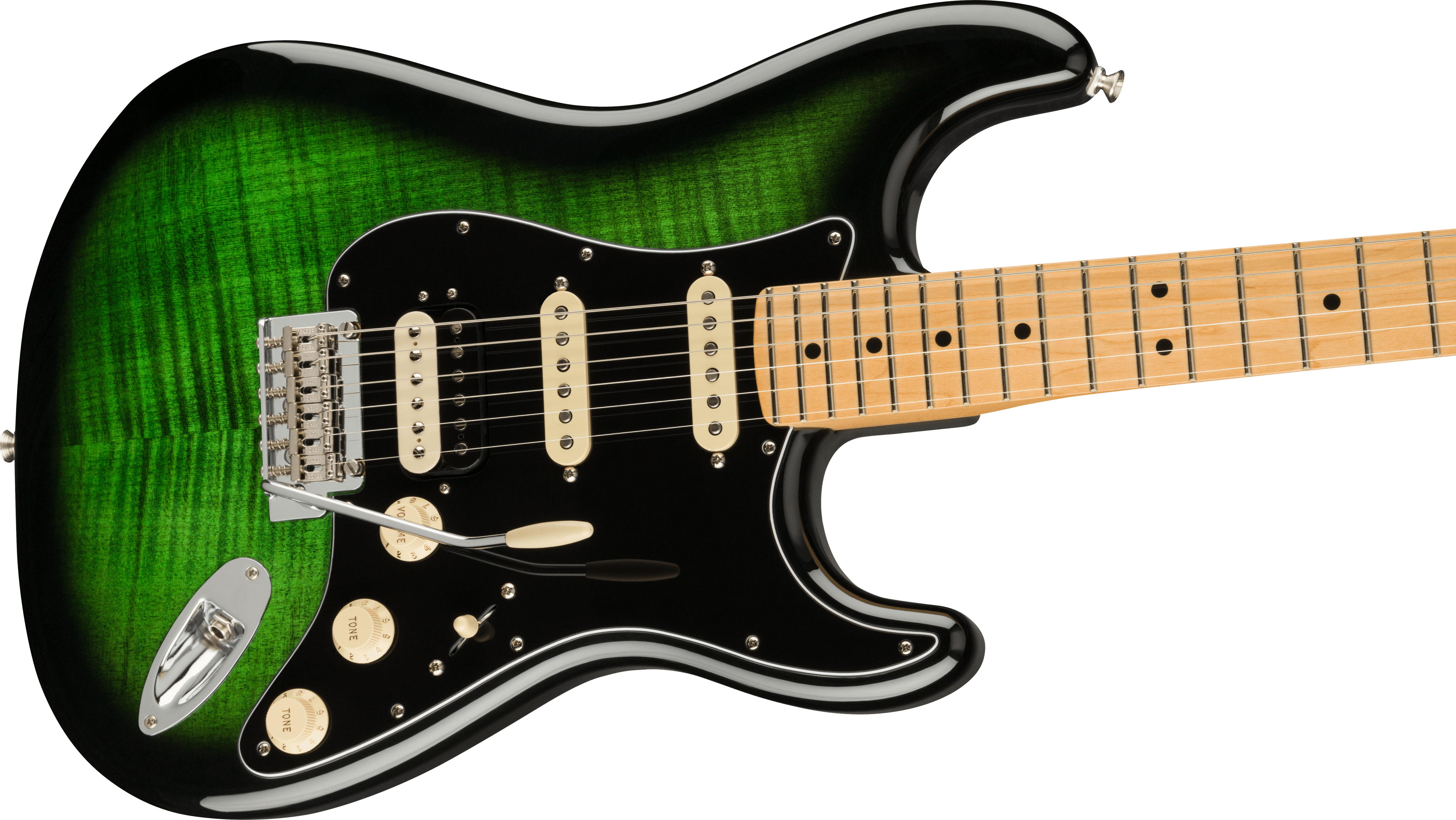 Fender Limited Edition Player Stratocaster® HSS Plus Top, Maple Fingerboard, Green Burst - Image 4