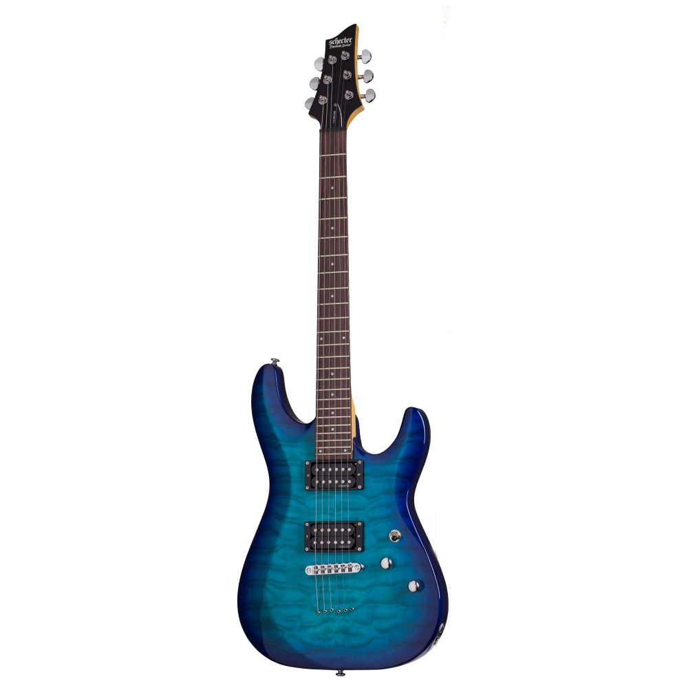 Schecter C-6 Plus, Ocean Blue Burst - Image 3