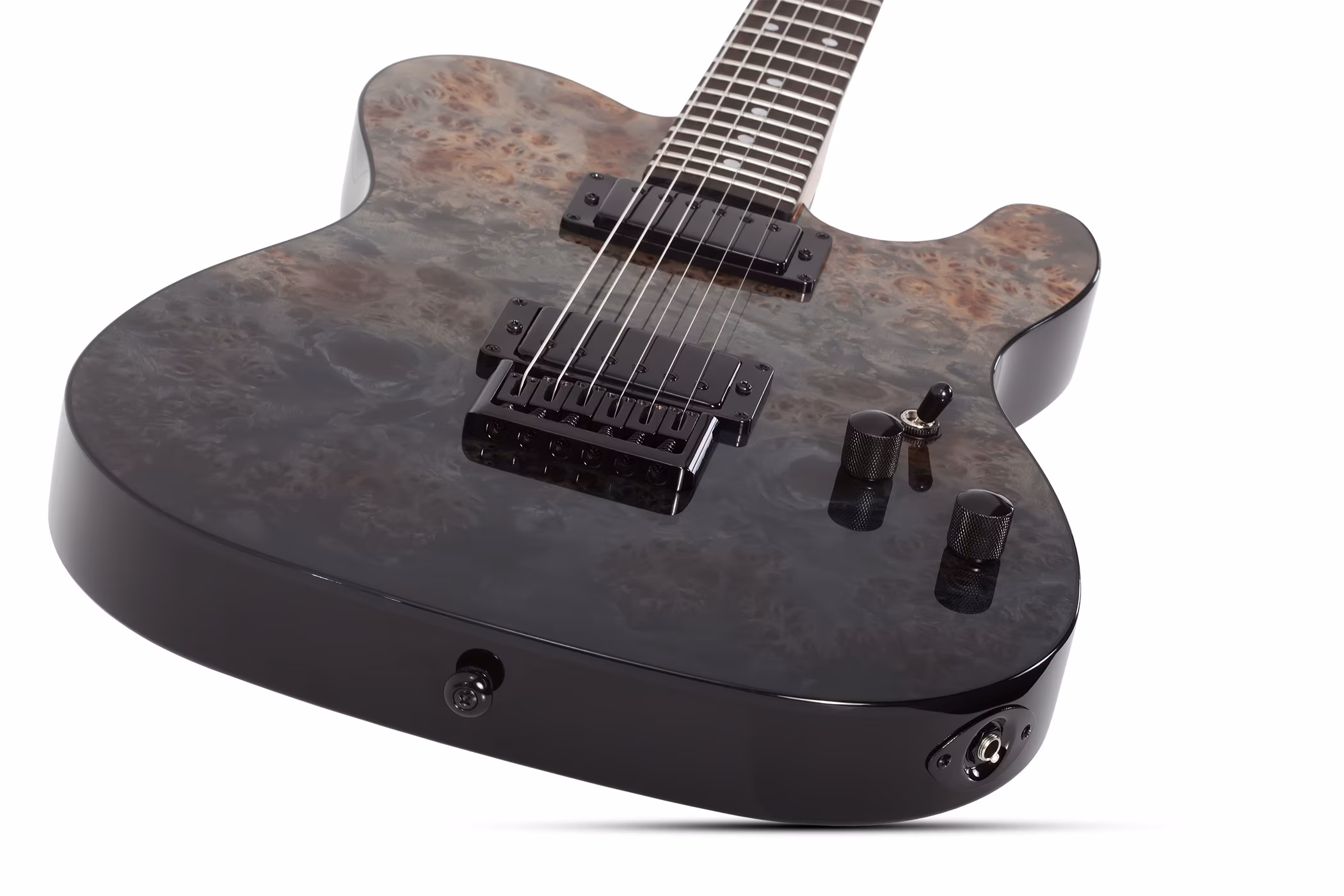 Schecter PT Standard, Black Fade Burst Burl - Image 2