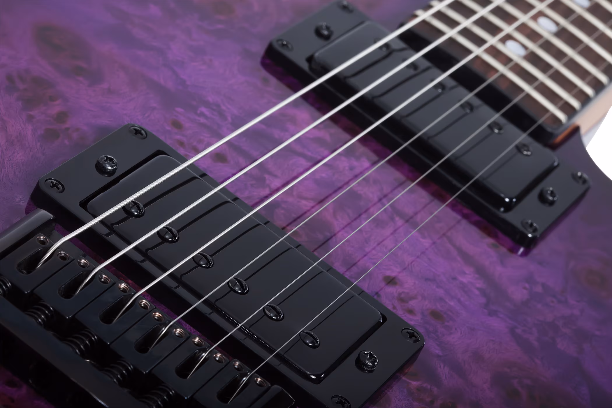 Schecter PT Standard Purple Burst, Burl - Image 6