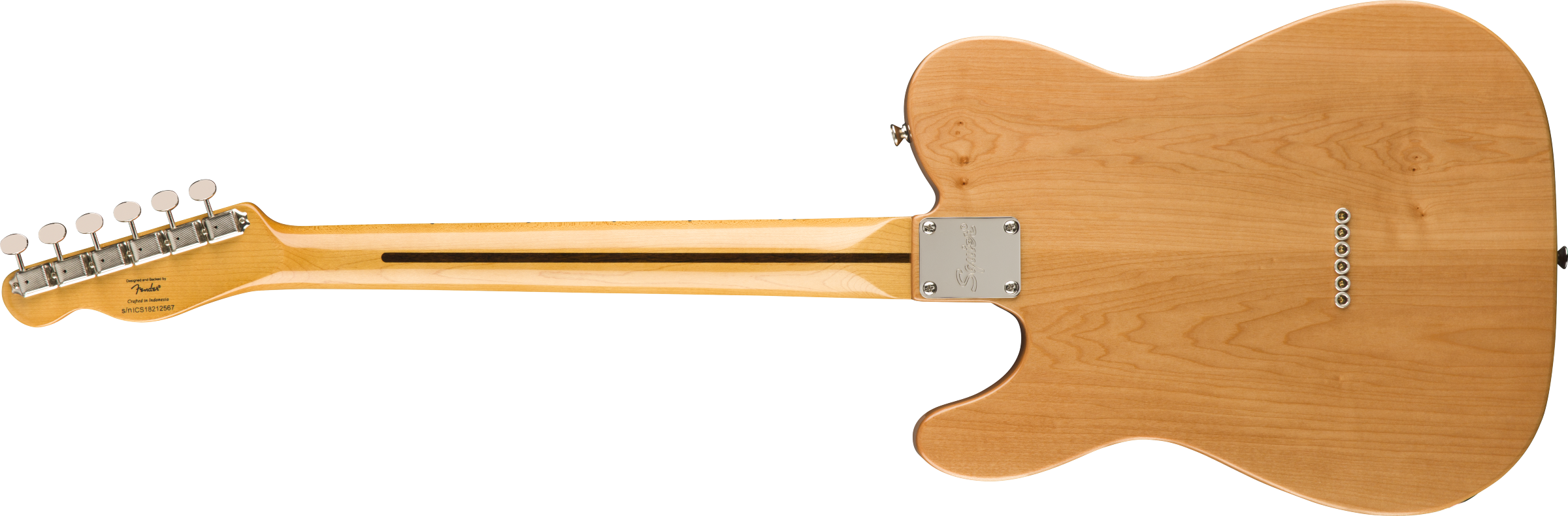 Squier Classic Vibe, 70s Telecaster® Thinline, Natural, Pearl Pickgaurd - Image 2