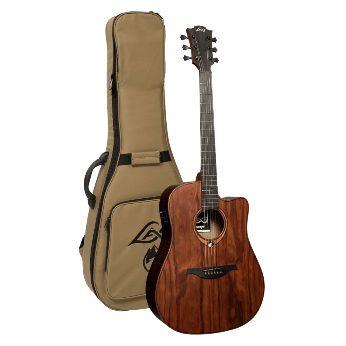 LAG Sauvage DCE Electro Acoustic Guitar, WITH DELUXE GIG BAG! - Image 4