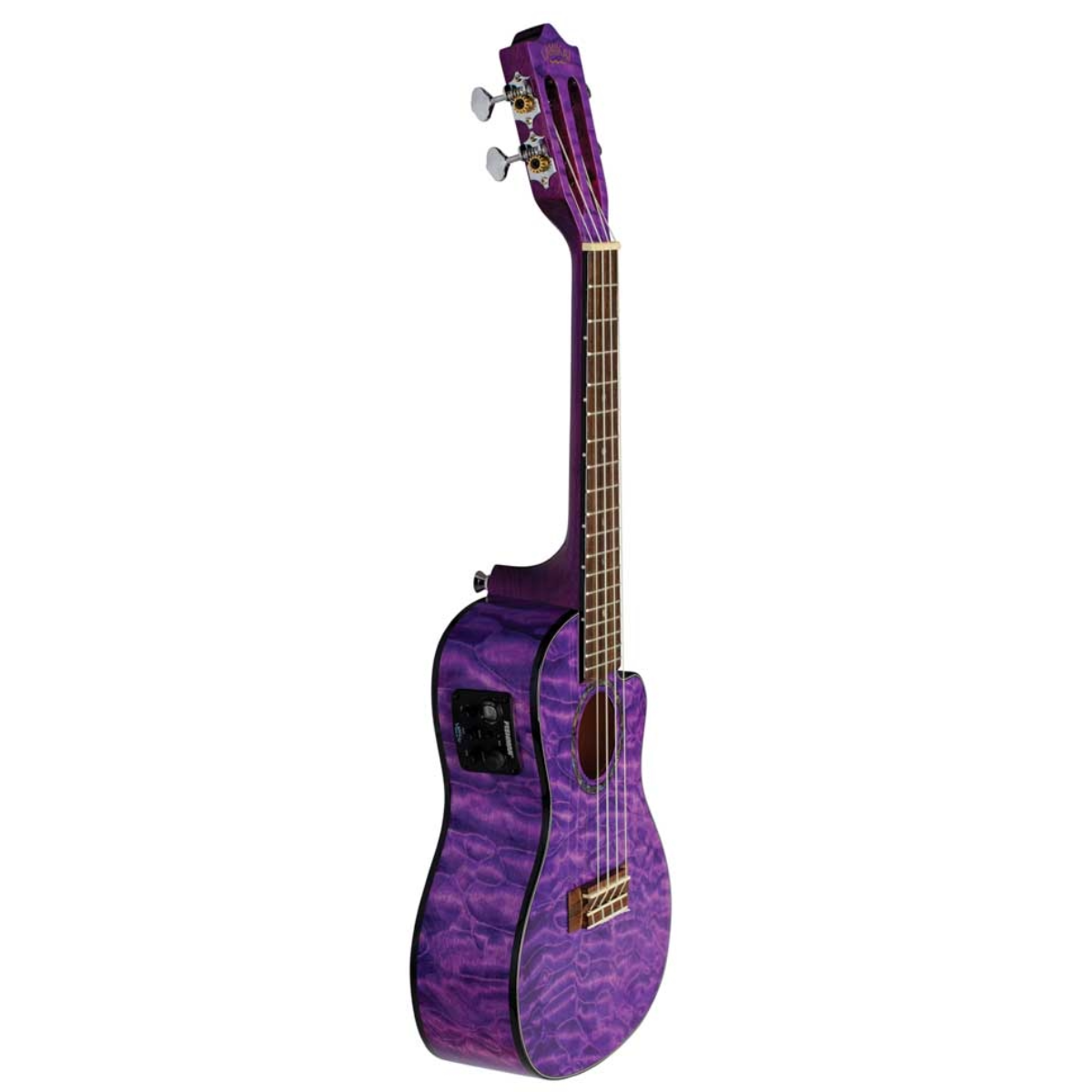 Lanikai Quilted Maple, Purple Concert Ukulele, Fishman pickup - Image 3
