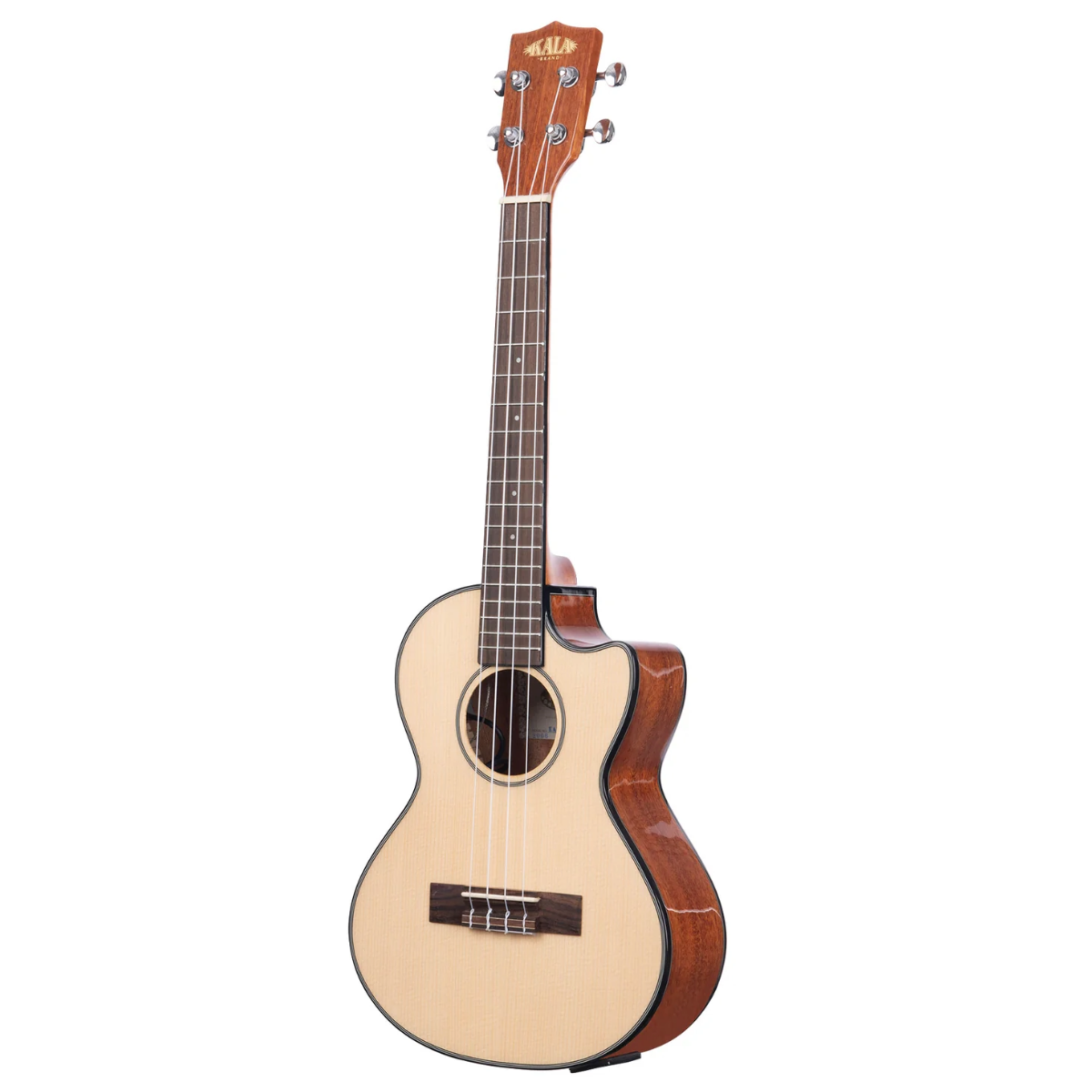 Kala Solid Spruce Mahogony Tenor Ukulele, Cutaway EQ - Image 3