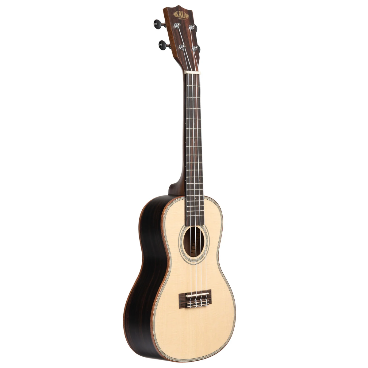 Kala KA-SSEBY-C Concert Ukulele, Solid Spruce Top, Ebony Back & Sides - Image 4