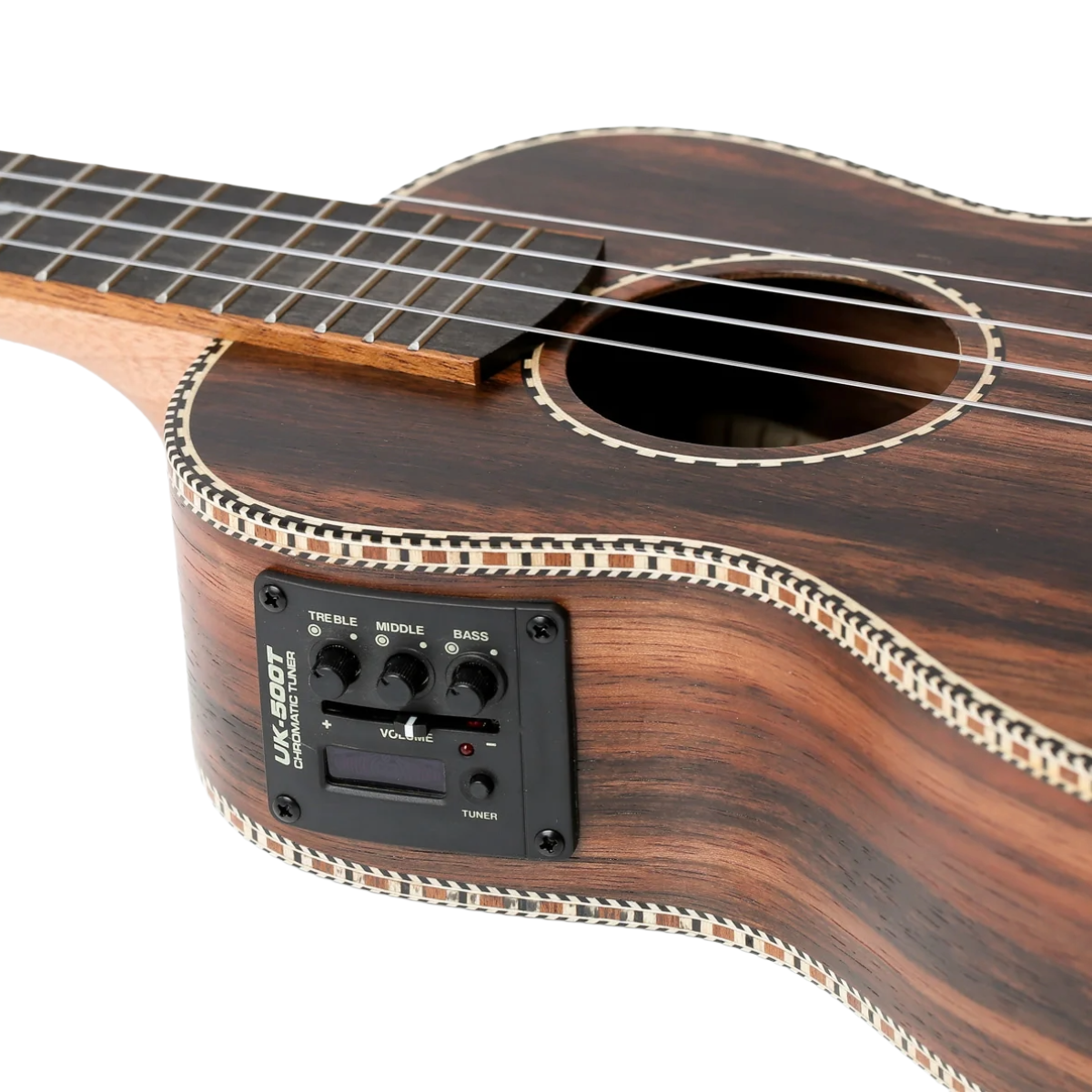 Snail UKC-483EQ Electro Acoustic Ebony Concert ukulele - Image 2