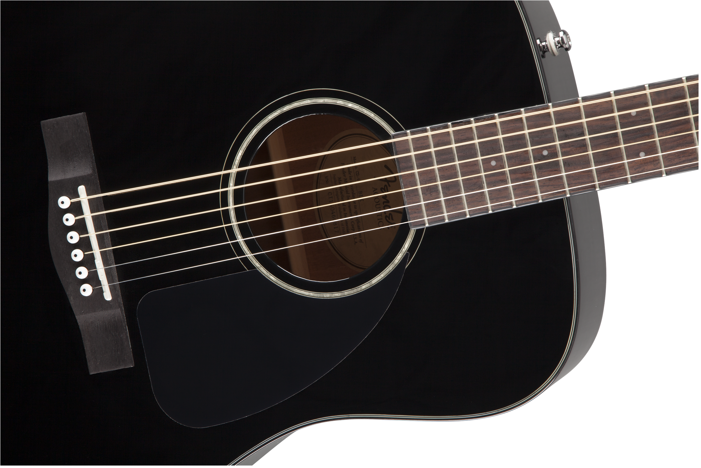 Fender CD-60 Dreadnought Acoustic Guitar, Black, With Hard Case! - Image 2