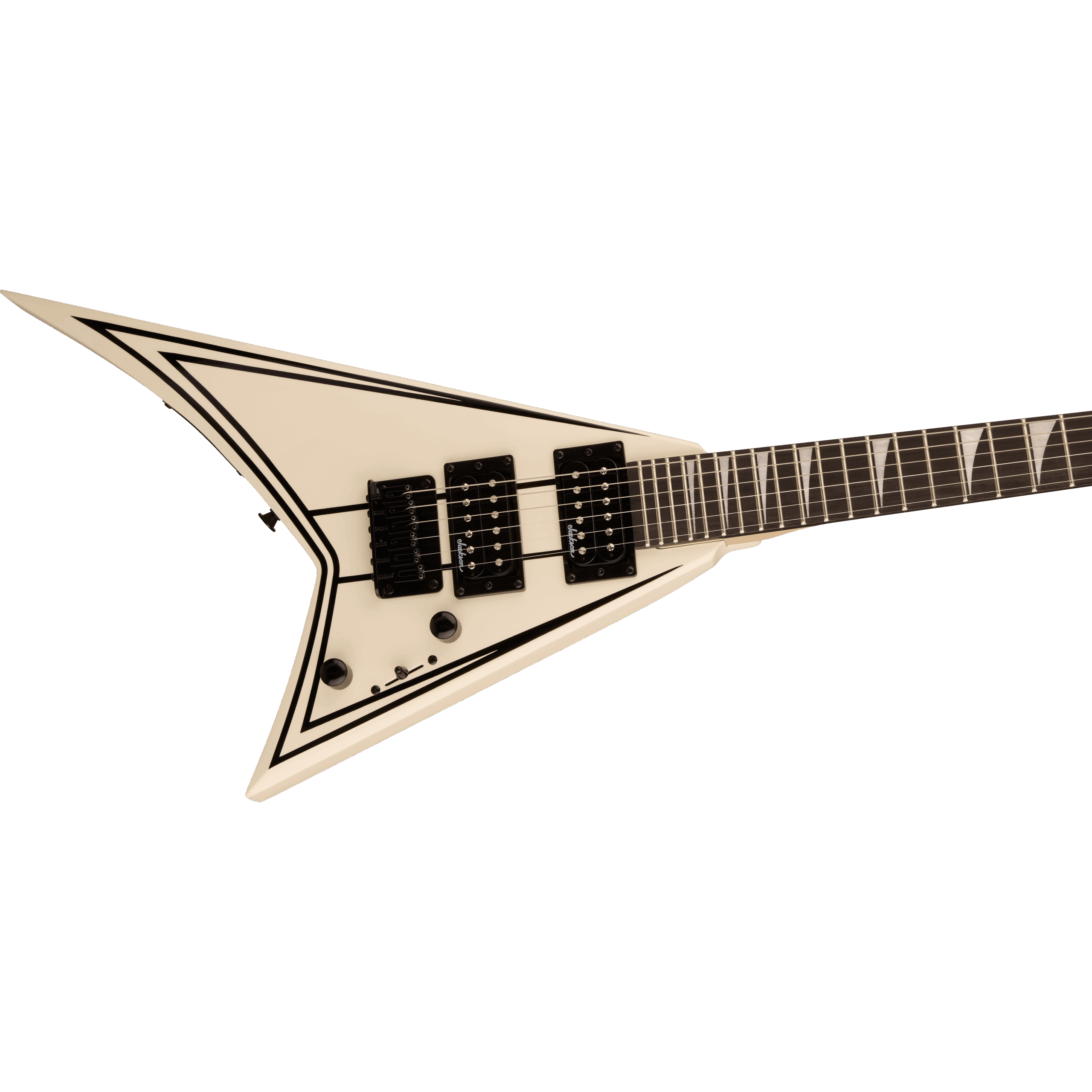 Jackson Minion JS1X RR, Vintage White with Black Pinstripes - Image 4