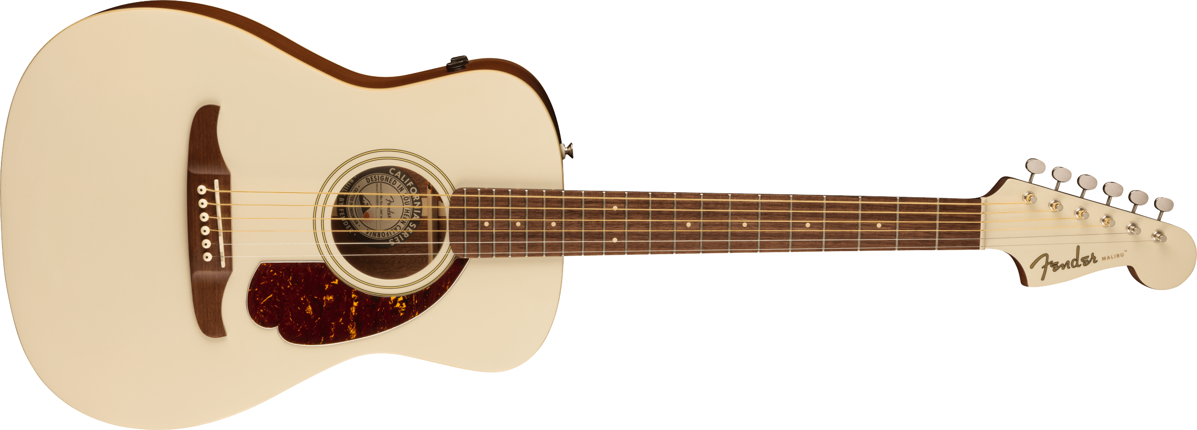 Fender Malibu Player Acoustic Guitar, Olympic White - Image 4